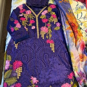 Vibrant Floral Embroidered Dress